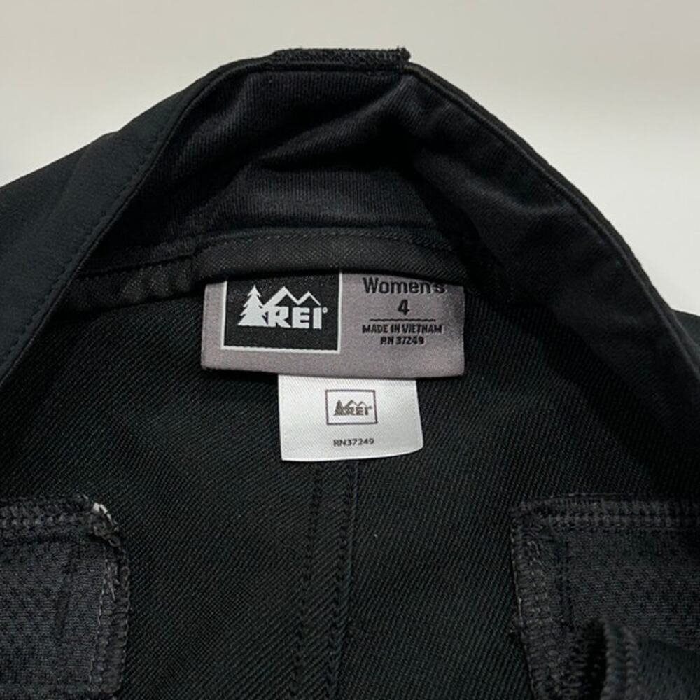 REI Co-op Womens 4 Dark Gray Softshell Hiking Pants Stretchy Outdoor Gorpcore - Picture 6 of 10